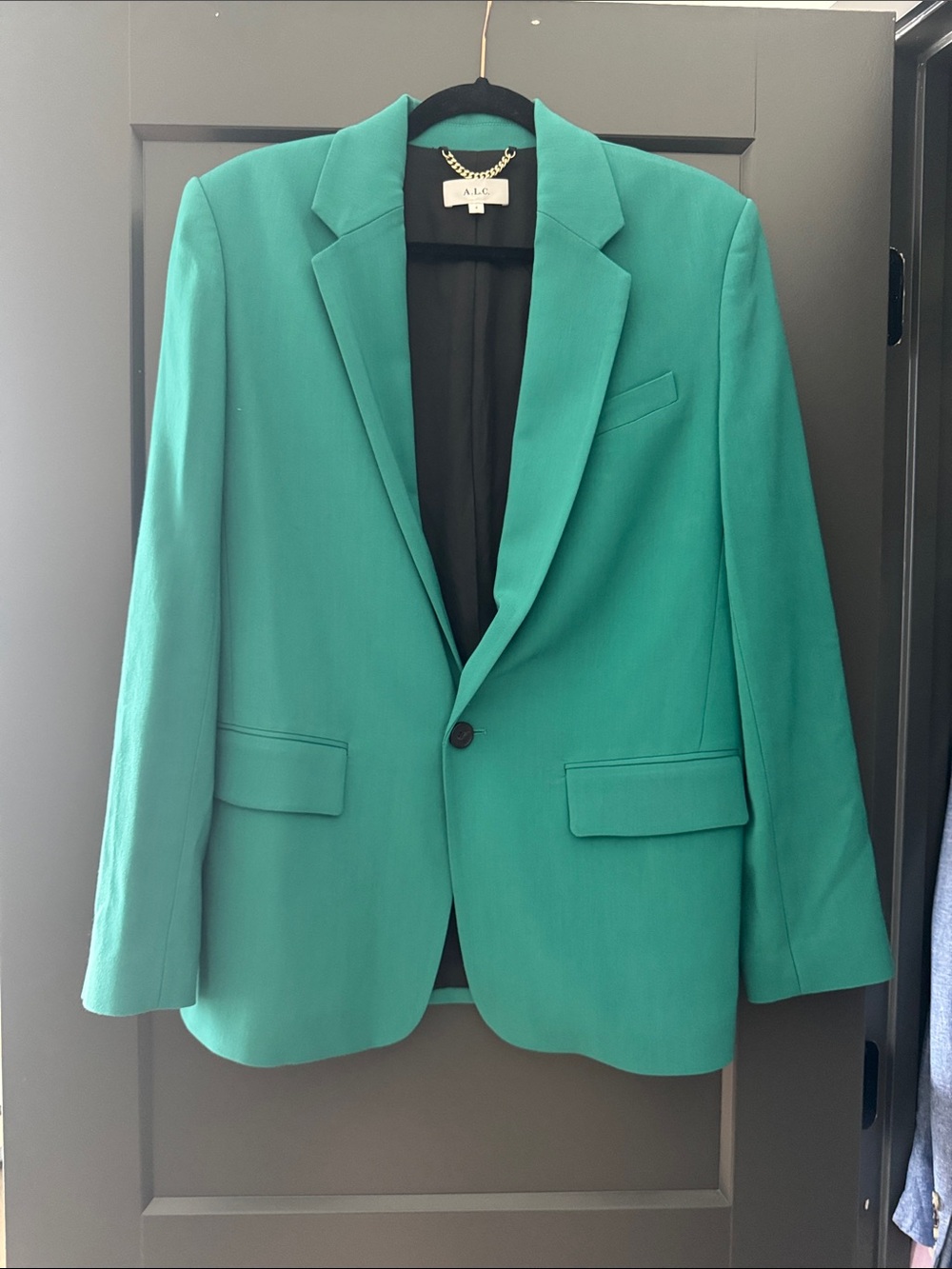 A.L.C. Teal Single-Button Blazer